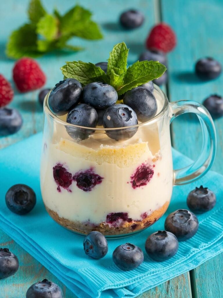 Blueberry Bliss Cheesecake Mug