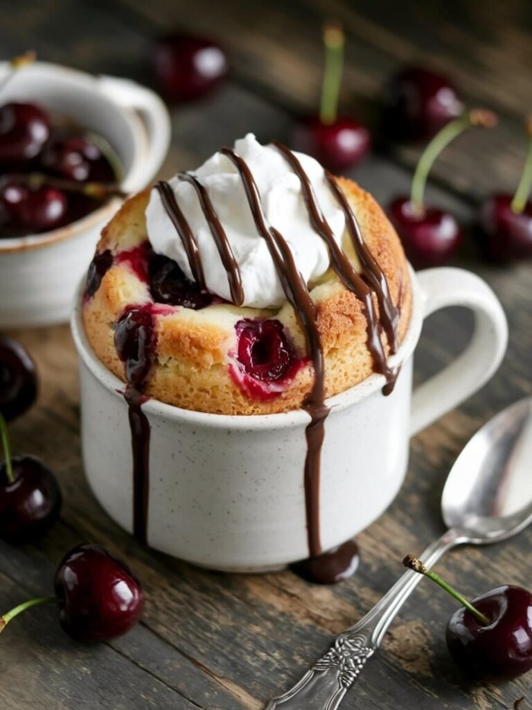 Cherry Chocolate Drizzle Cake