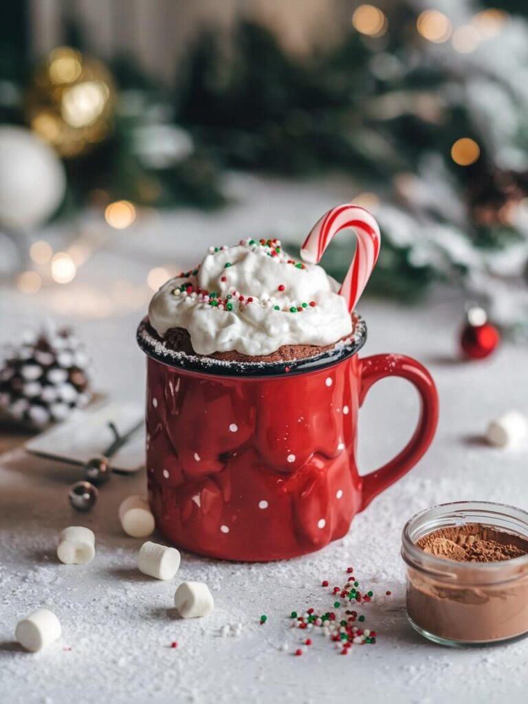 Festive Peppermint Cocoa Cake