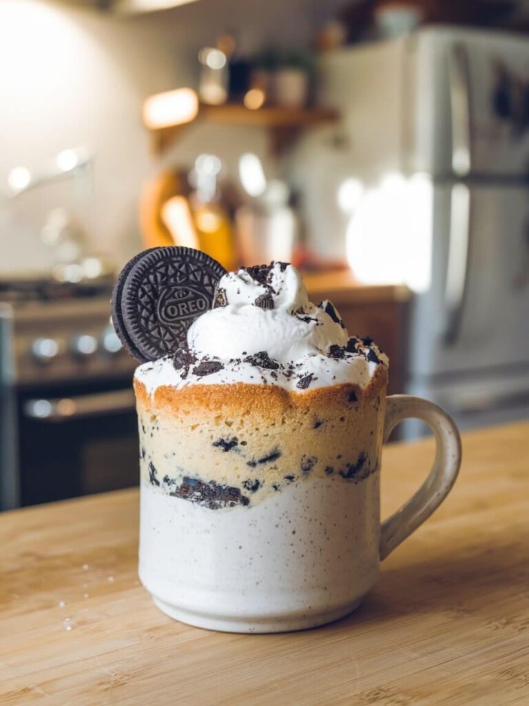 Fluffy Oreo Delight Mug Cake