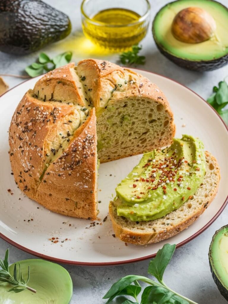 Herbed Avocado Mug Bread Slice