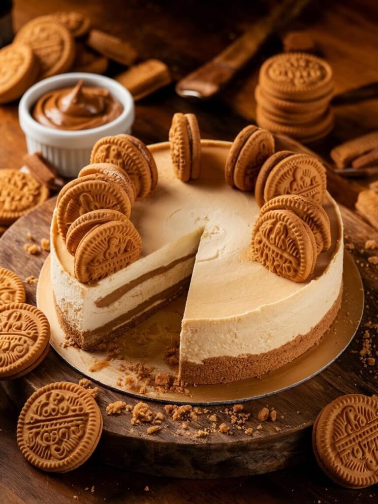 Layered Perfection Biscoff Cheesecake