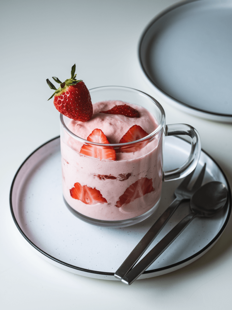 Minimal Strawberry Cream Bliss