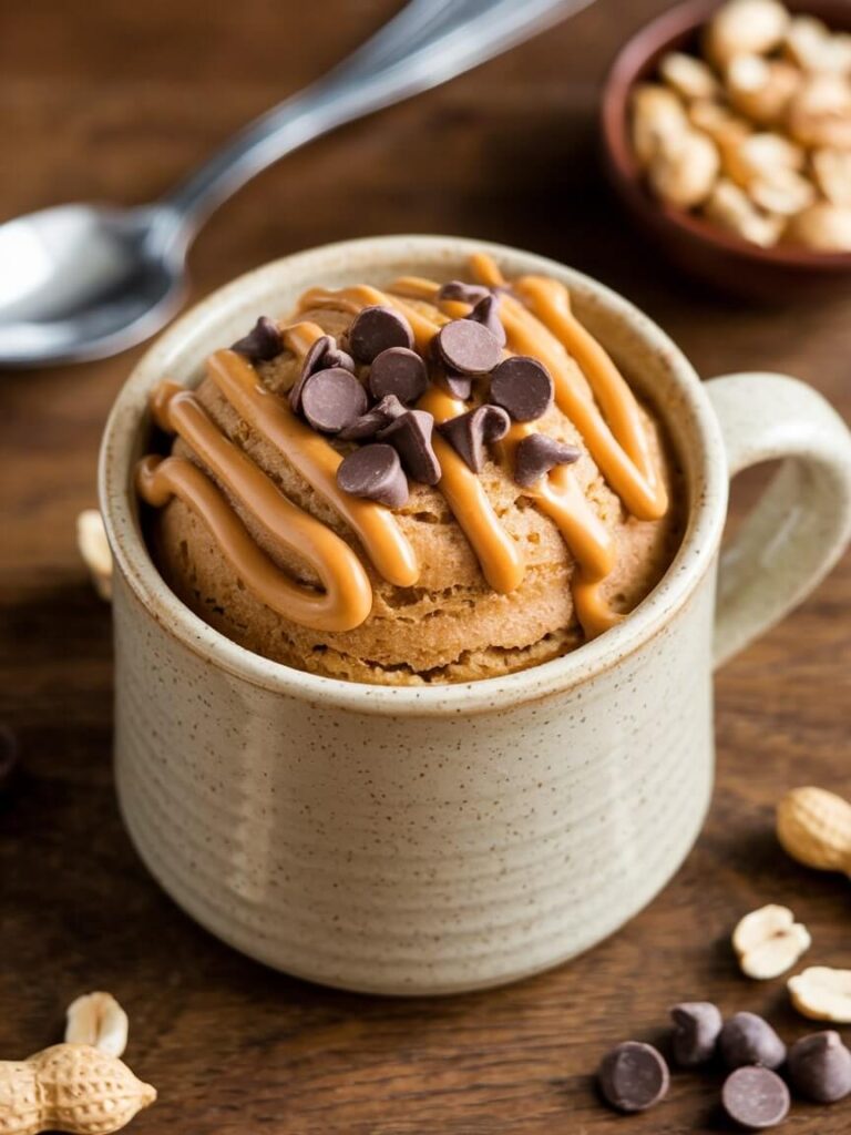 Peanut Butter Chip Perfection Mug Cake