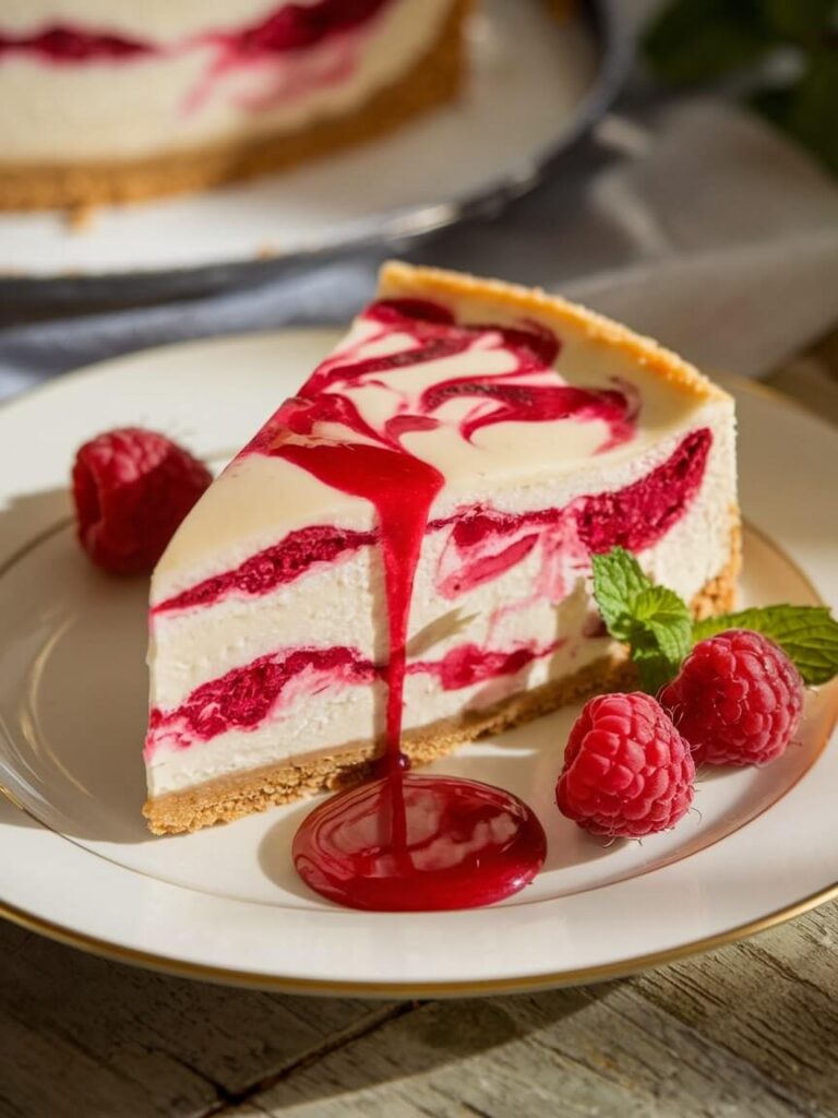 Raspberry Drizzle Slice