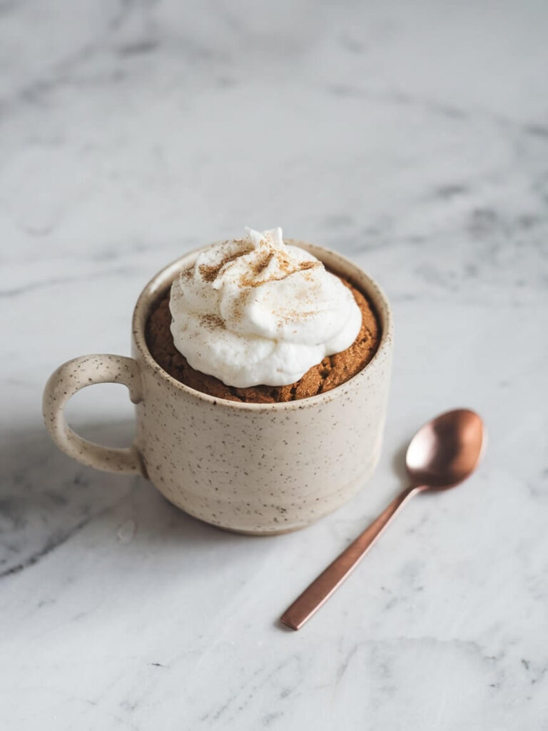 Simple Whipped Gingerbread Mug Cake