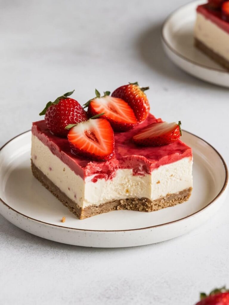 Single-Serve Strawberry Cheesecake Bar