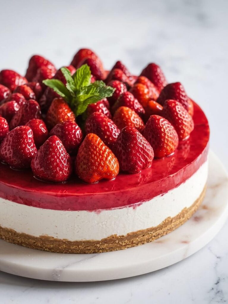 Strawberry Crown Cheesecake