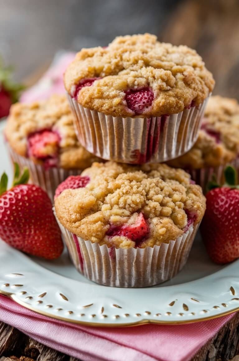 Strawberry Crumble Muffin Plate