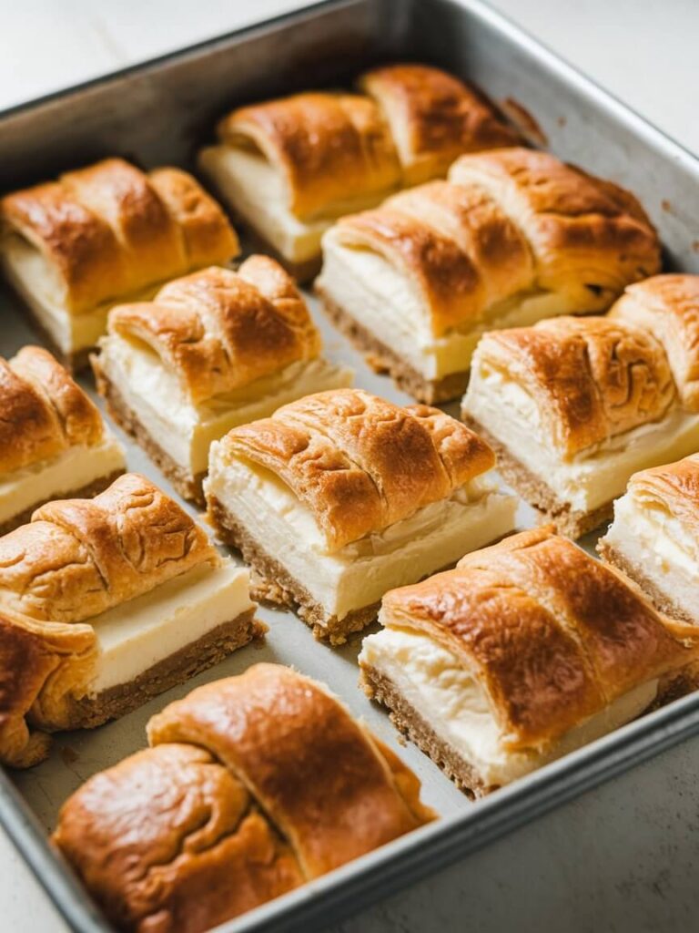 Tray of Crescent Cheesecake Bars