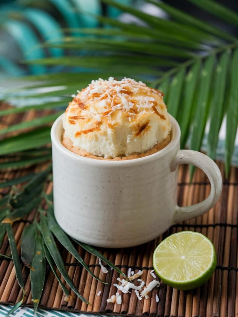 Tropical Coconut Lime Mug Cake