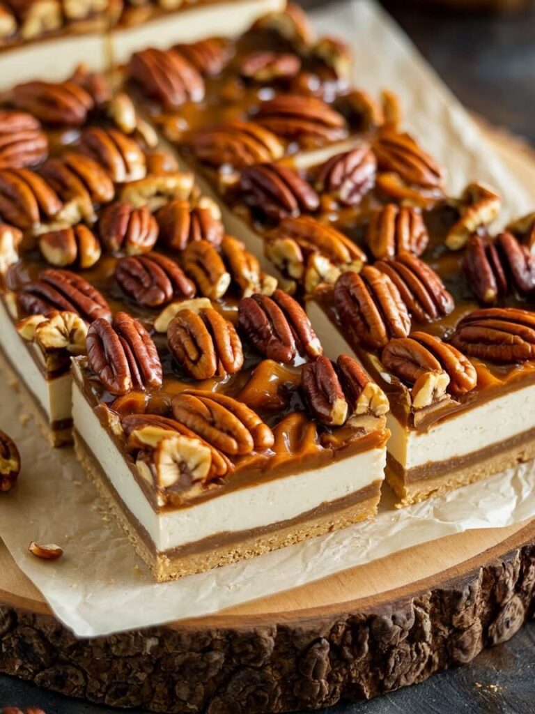 Classic Pecan Pie Cheesecake Bars