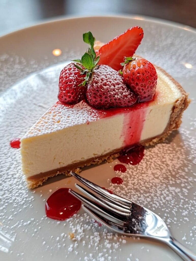 Classic Strawberry Cheesecake Slice