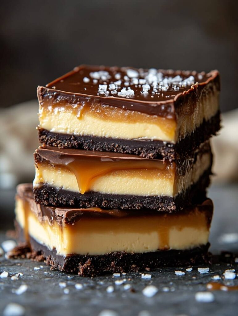 Decadent Chocolate Caramel Cheesecake Bars