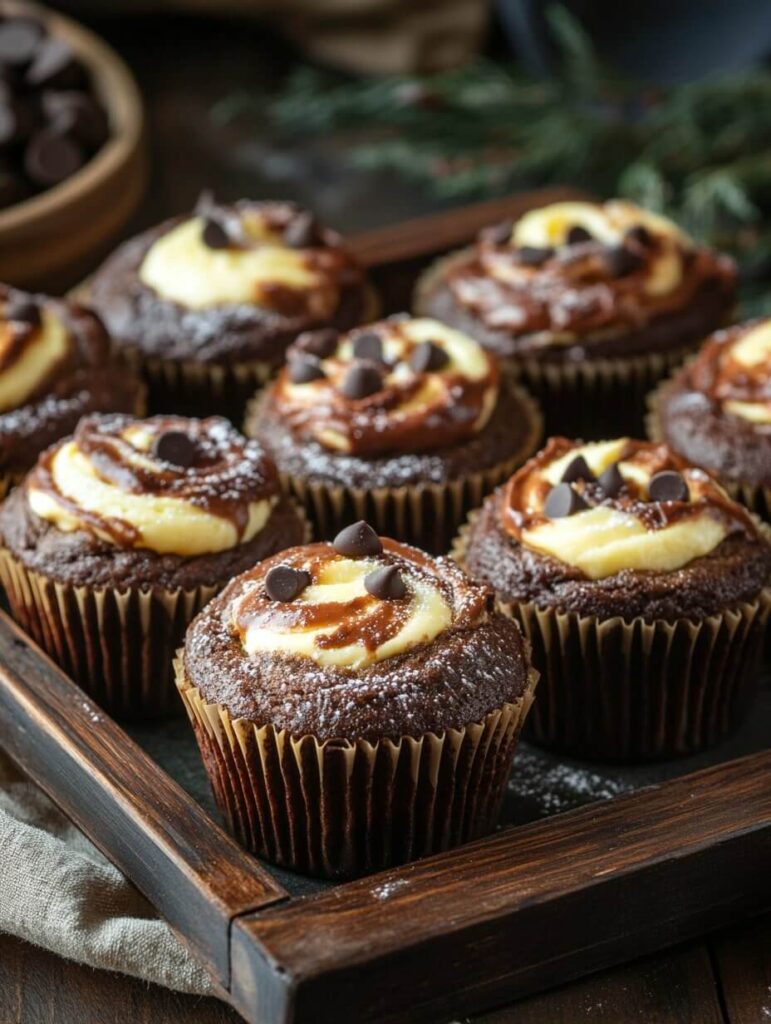 Decadent Chocolate Cheesecake Muffins