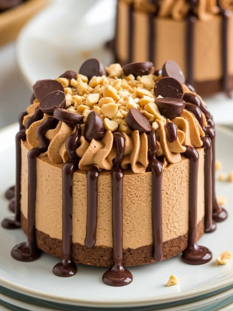 Decadent Peanut Butter Chocolate Cheesecake