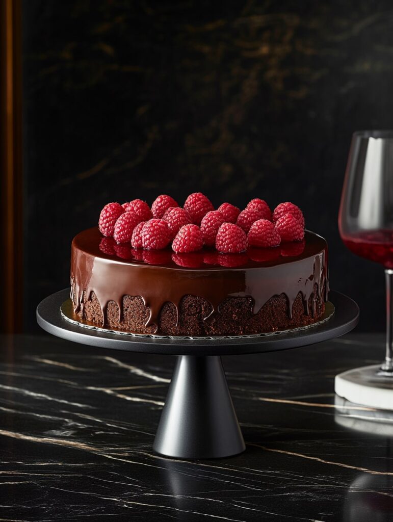 Elegant Chocolate Raspberry Cheesecake