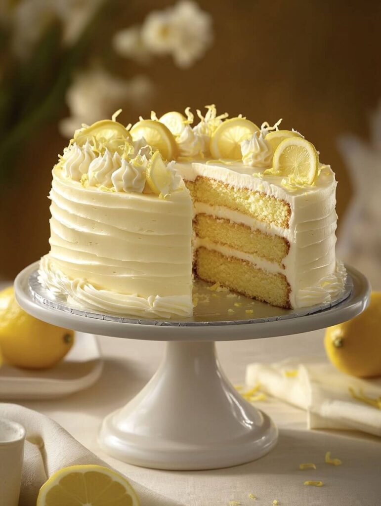 Elegant Lemon Cream Cake