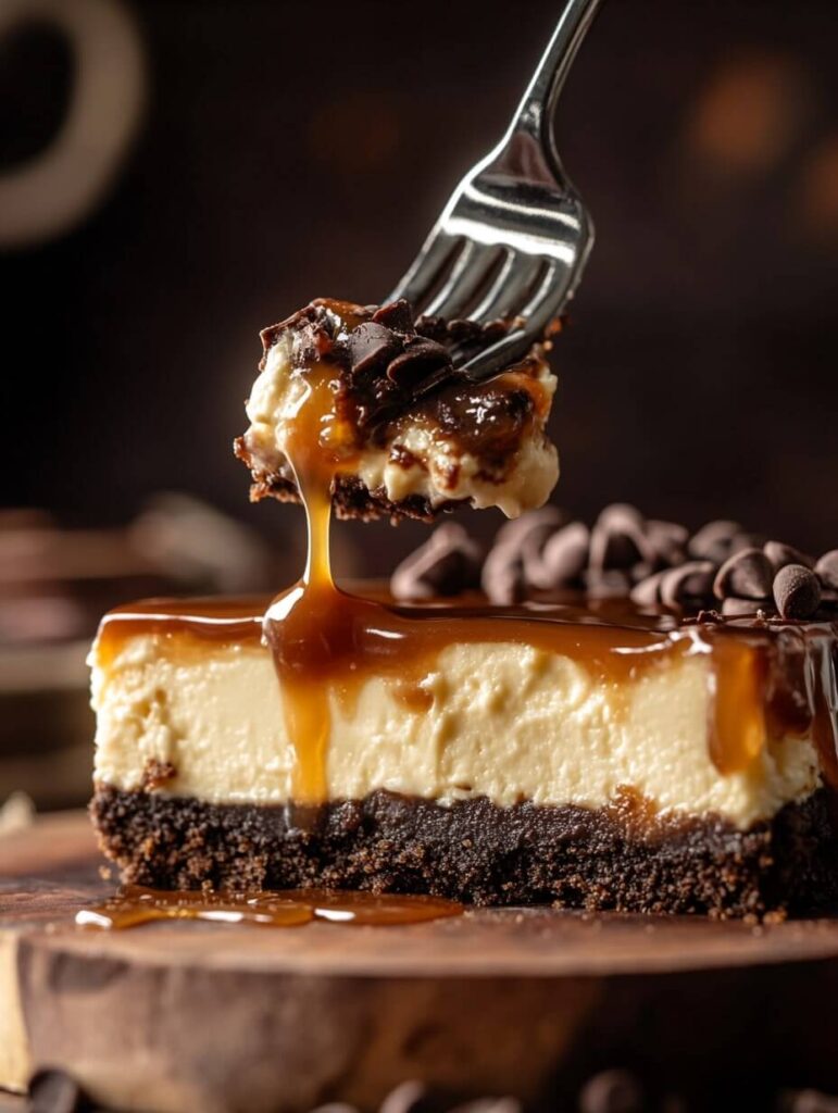 Gooey Caramel Bite Cheesecake