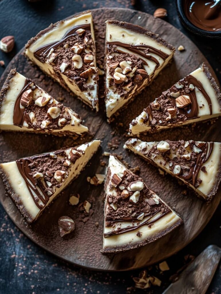 Hazelnut Crunch Cheesecake Slices