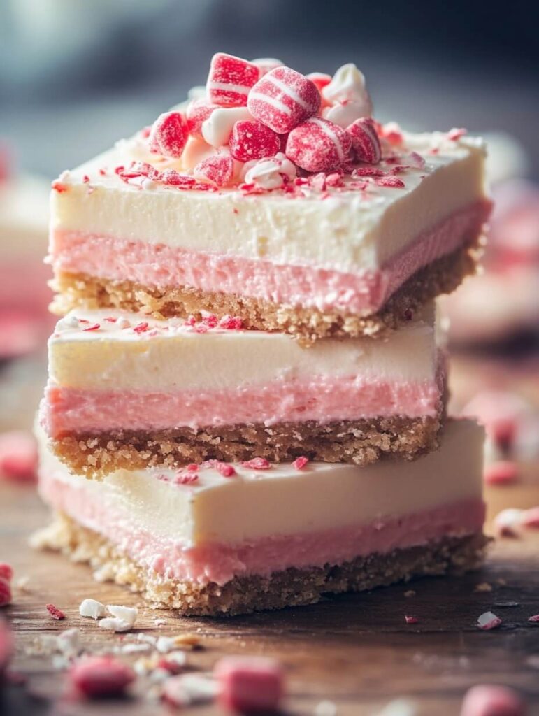 Layered Peppermint Cheesecake Bars