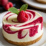 Mini Raspberry Swirled Cheesecake