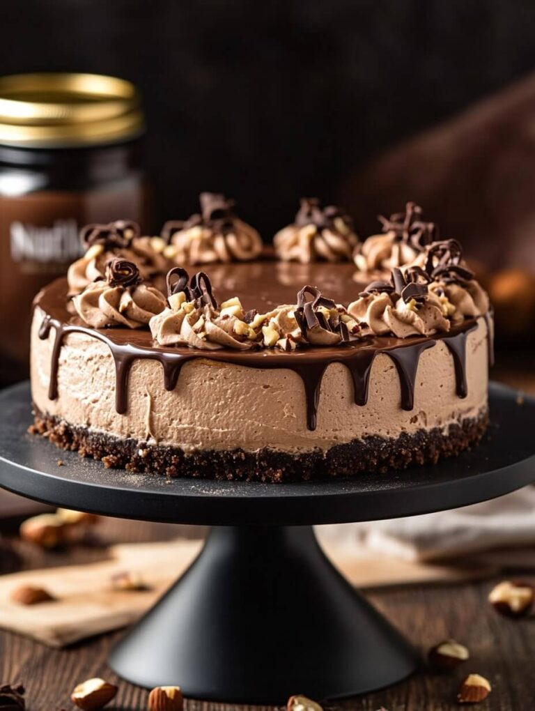 No-Bake Nutella Cheesecake