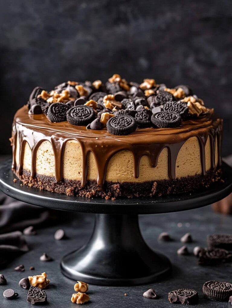 Peanut Butter Oreo Cheesecake Whole Display