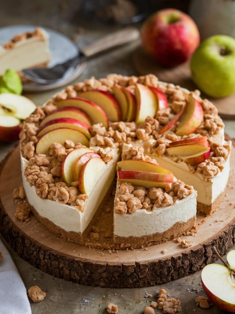 Rustic Apple Delight Cheesecake