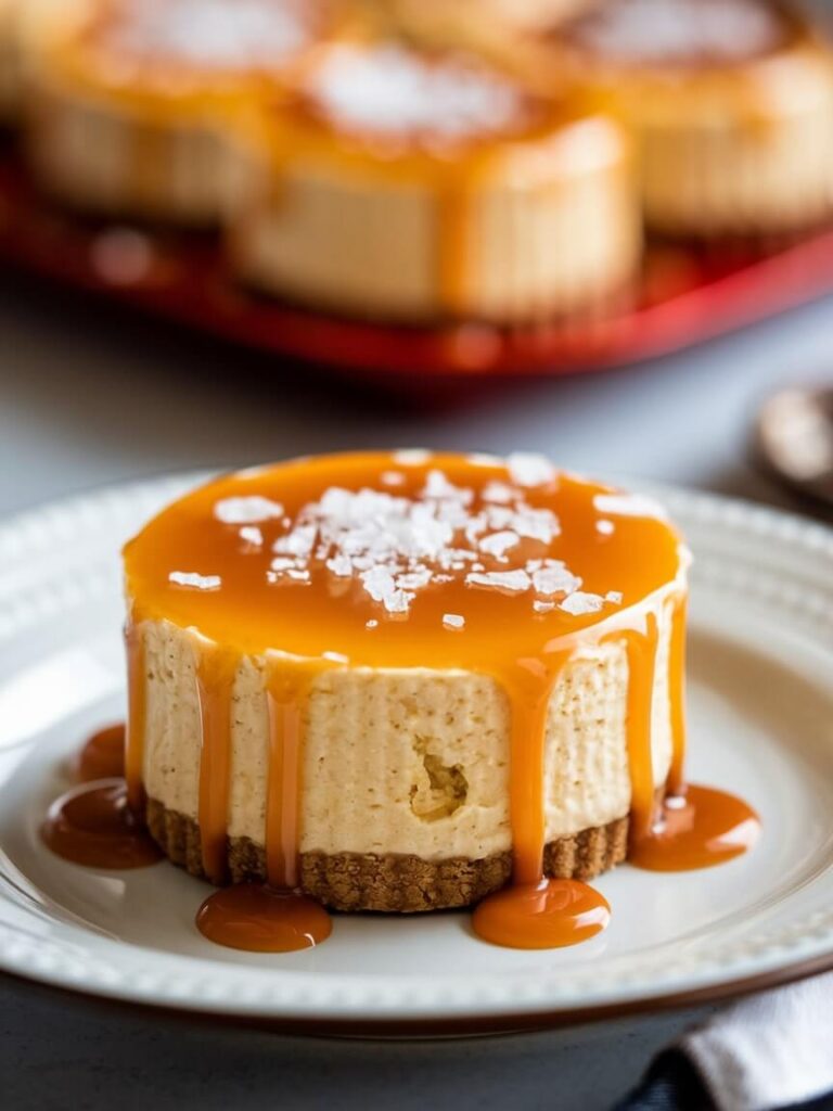 Salted Caramel Drizzle Cheesecake