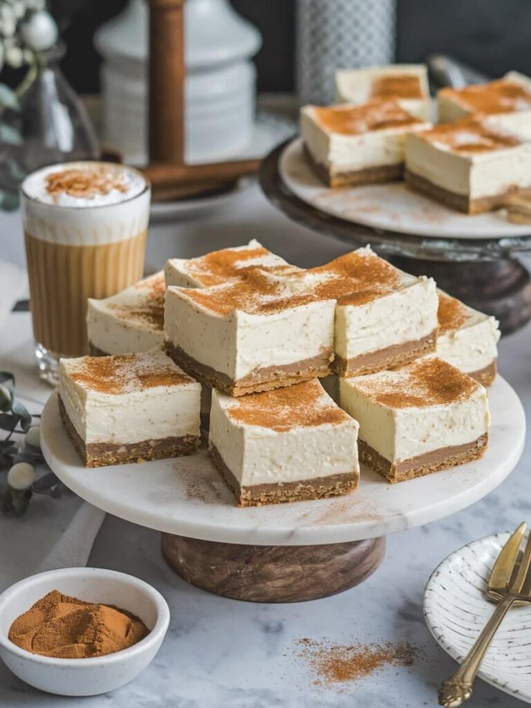 Snickerdoodle Cheesecake Bars with Latte