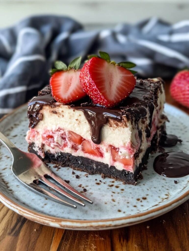 Strawberry Delight Cheesecake Slice