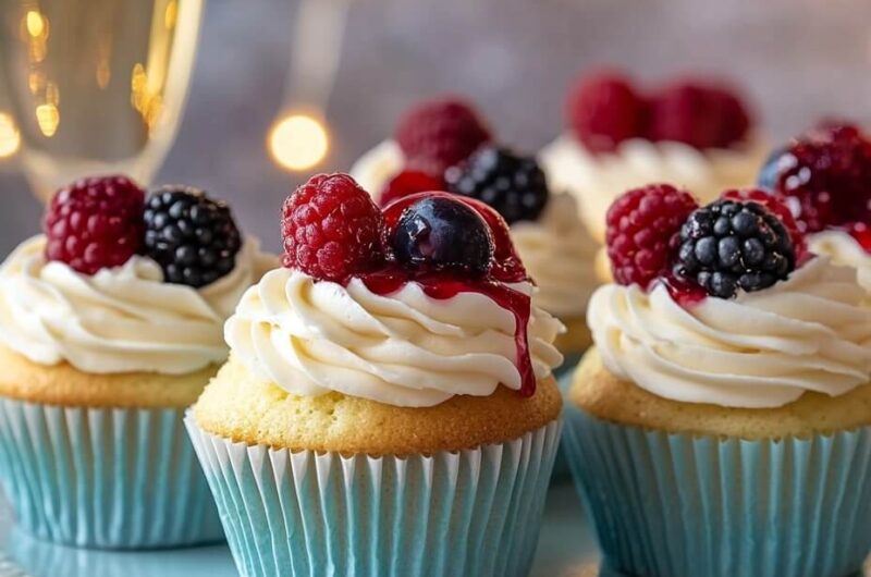 Berries and Cream Cupcakes: A Sweet, Fruity Delight