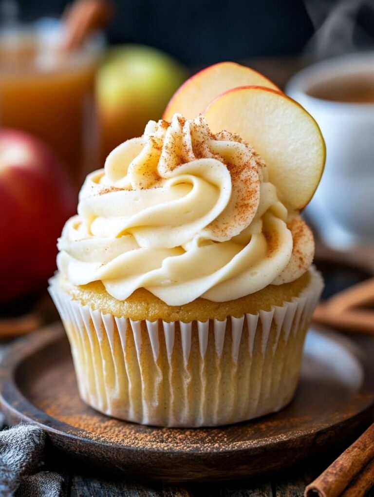 Apple Cider Cupcake with Cinnamon Sugar Topping