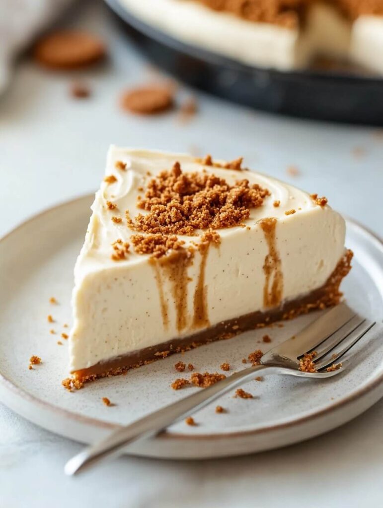 Biscoff Cookie Crumble Cheesecake Slice