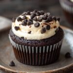 Black Bottom Cupcake with Chocolate Chips