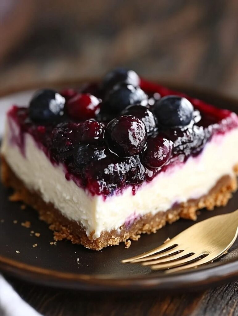 Blueberry Cheesecake Slice