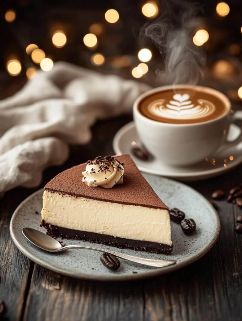 Cappuccino Fudge Cheesecake Slice