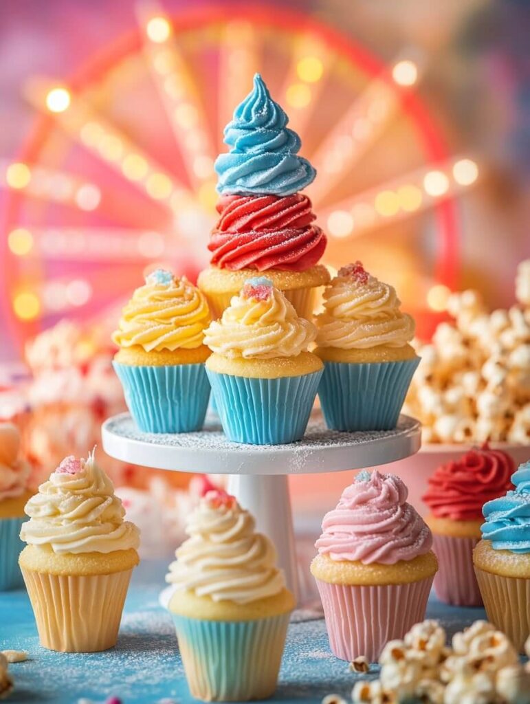 Carnival Delight Cupcake Display