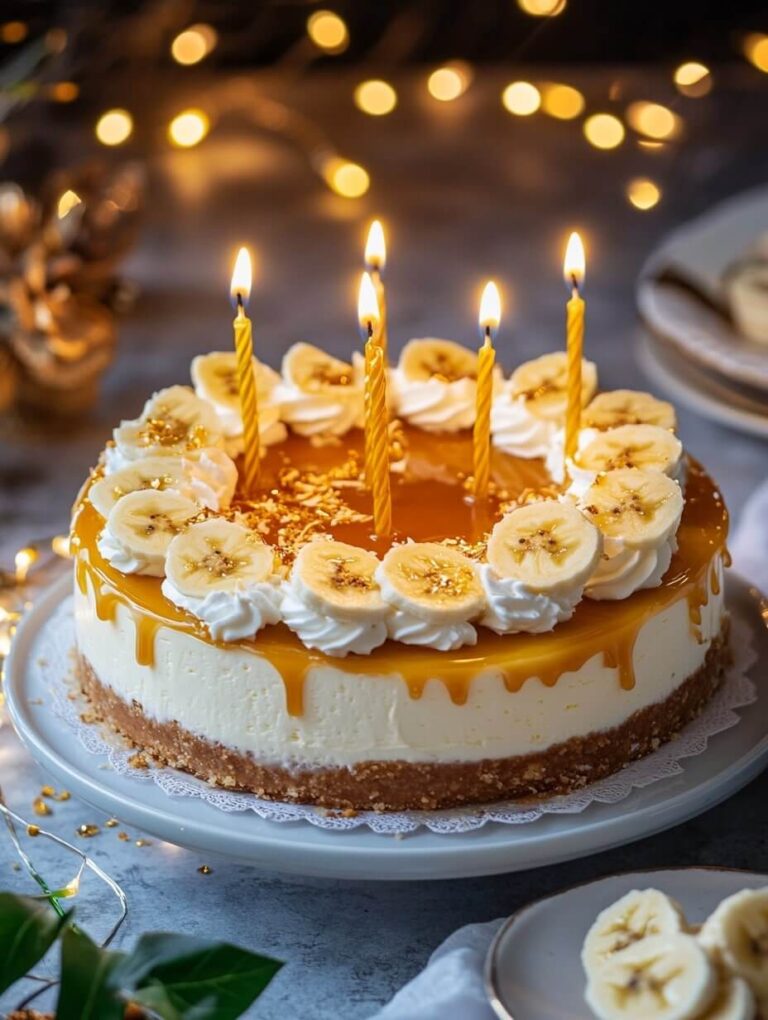 Cheesecake as a Celebration Dessert with Candles