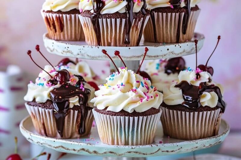 Hot Fudge Sundae Cupcakes: A Decadent Dessert Delight