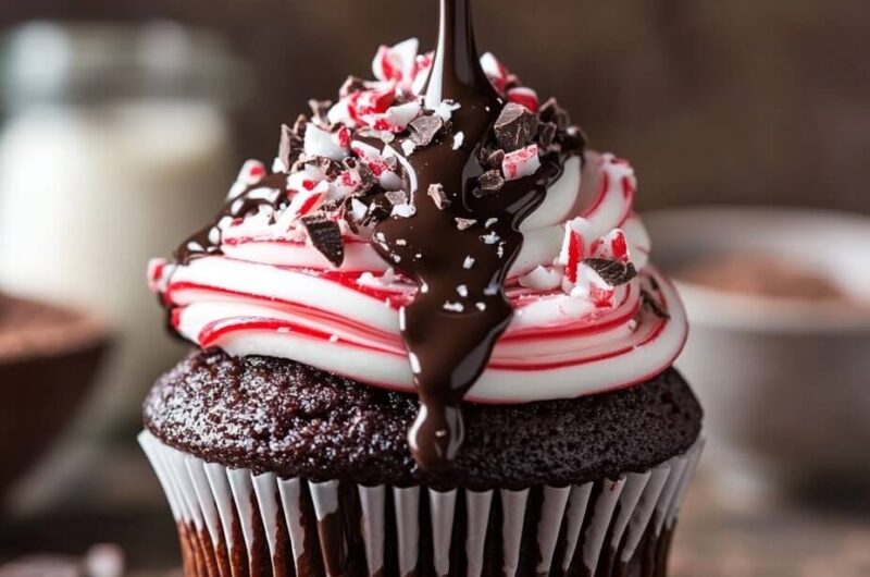 Peppermint Chocolate Candy Cane Cupcakes: A Festive Holiday Treat