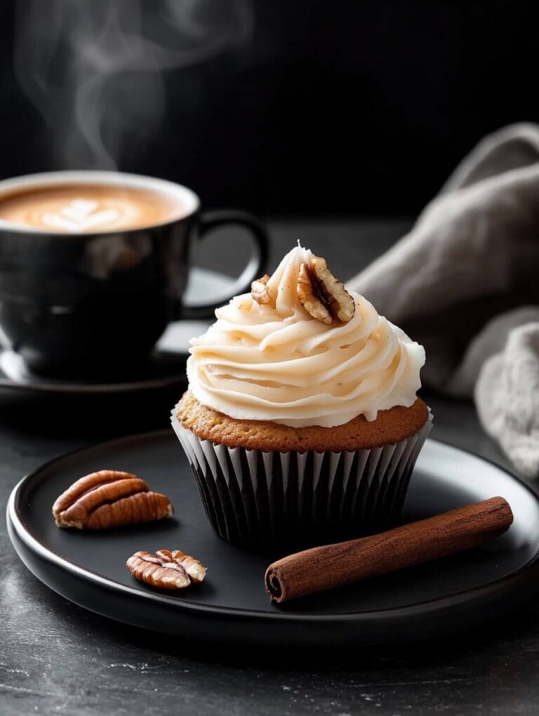 Classic Italian Cream Cupcake with Coffee