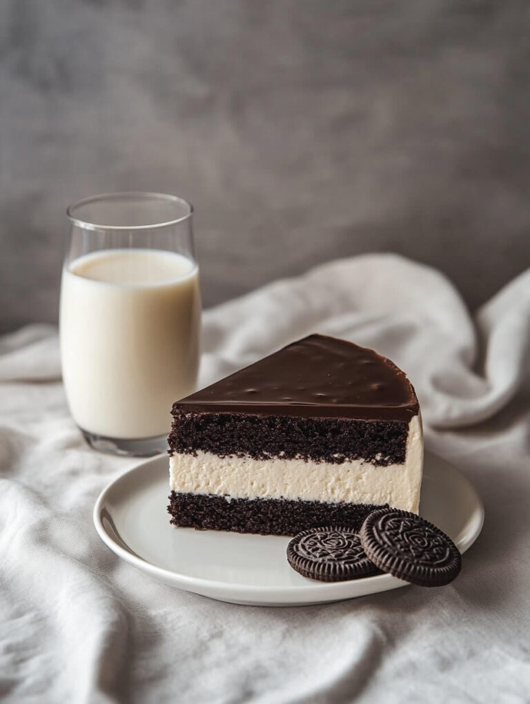 Classic Oreo Cheesecake with Milk