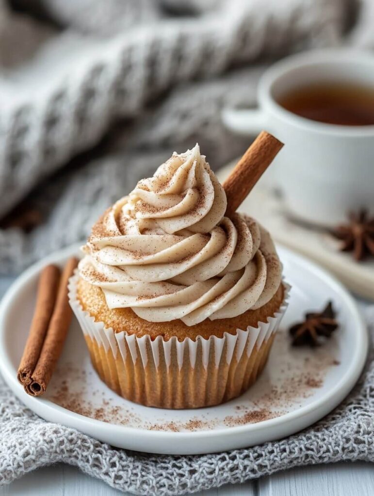 Cozy Cinnamon Snickerdoodle Cupcake