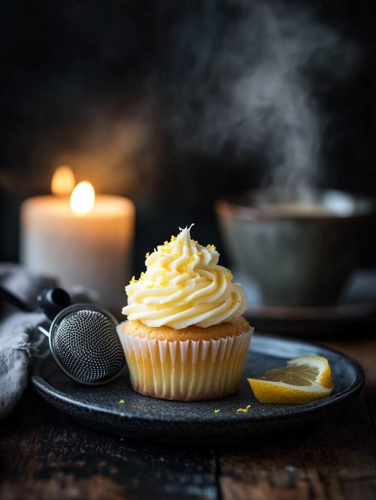 Cozy Lemon Tea Cupcake