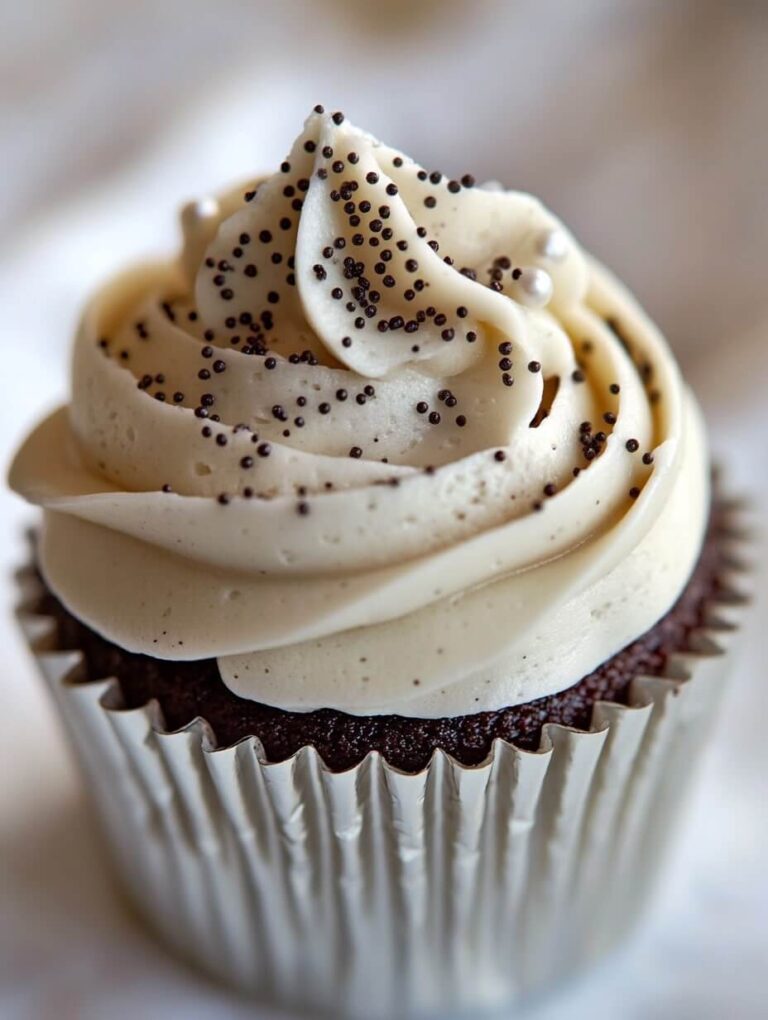 Decadent Chocolate Cupcake with Vanilla Bean Frosting