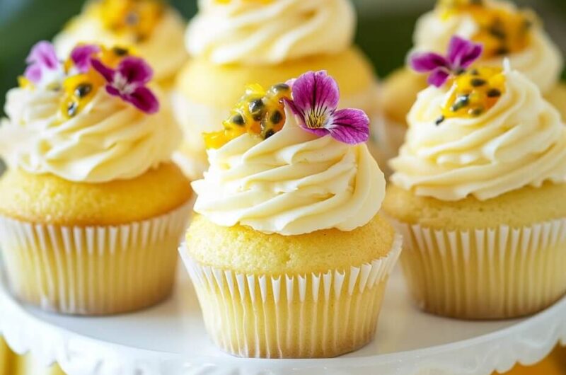 Lemon and Passion Fruit Cupcakes: A Zesty Delight in Every Bite