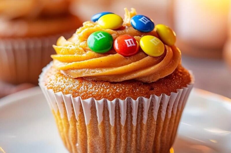 Pumpkin M&M Mini Cupcakes: A Bite-Sized Autumn Delight