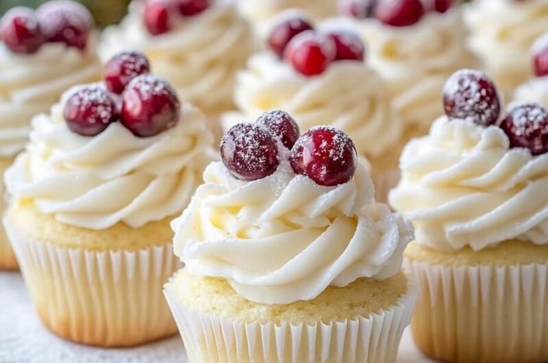 White Chocolate Cranberry Cupcakes – A Sweet and Tangy Delight